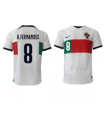 Portugal Bruno Fernandes #8 Bortedrakt VM 2022 Kortermet